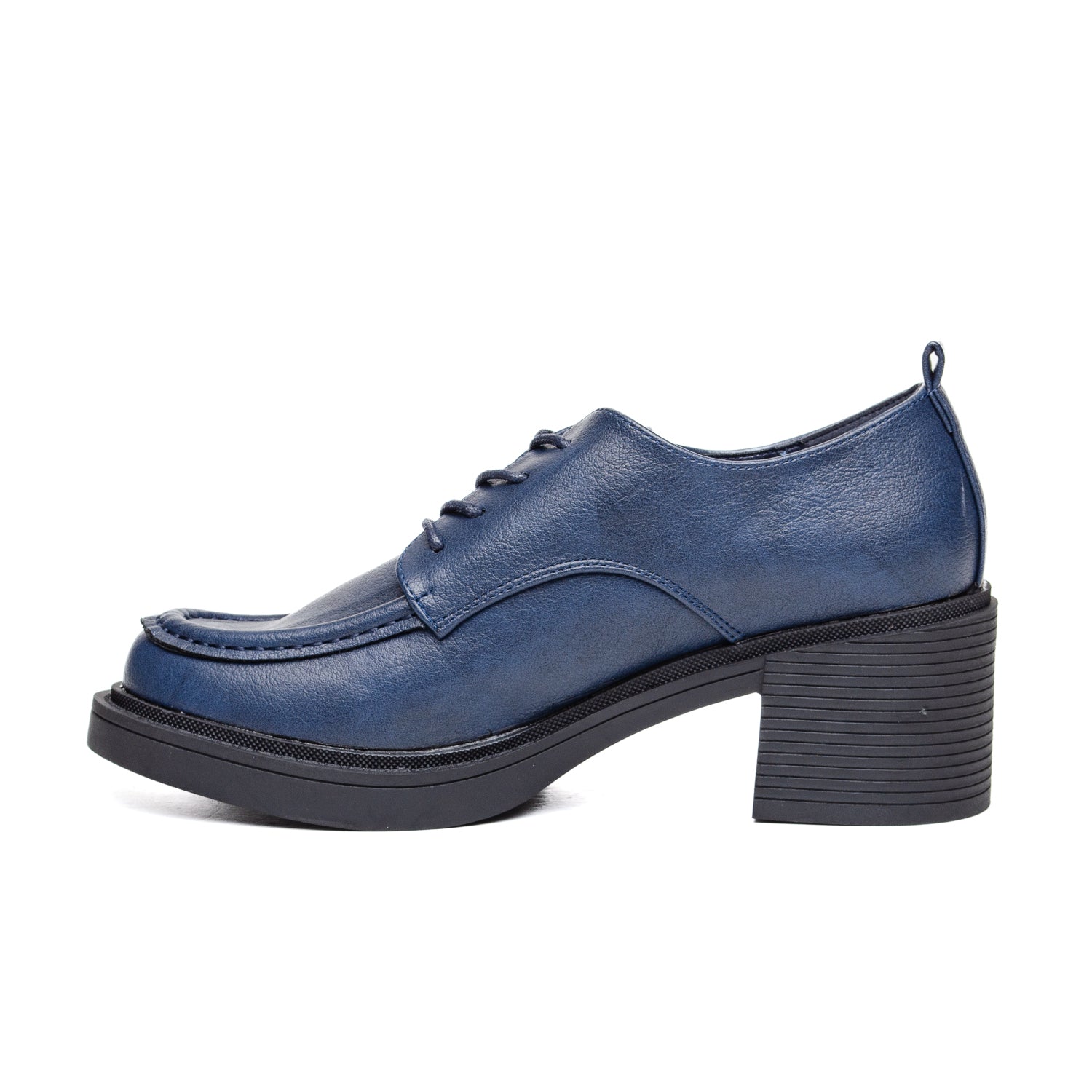 W587010 Dámské boty s vysokým podpatkem v námořnické modré barvě