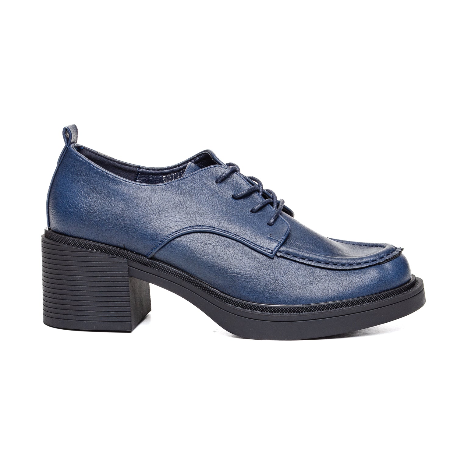 W587010 Dámské boty s vysokým podpatkem v námořnické modré barvě