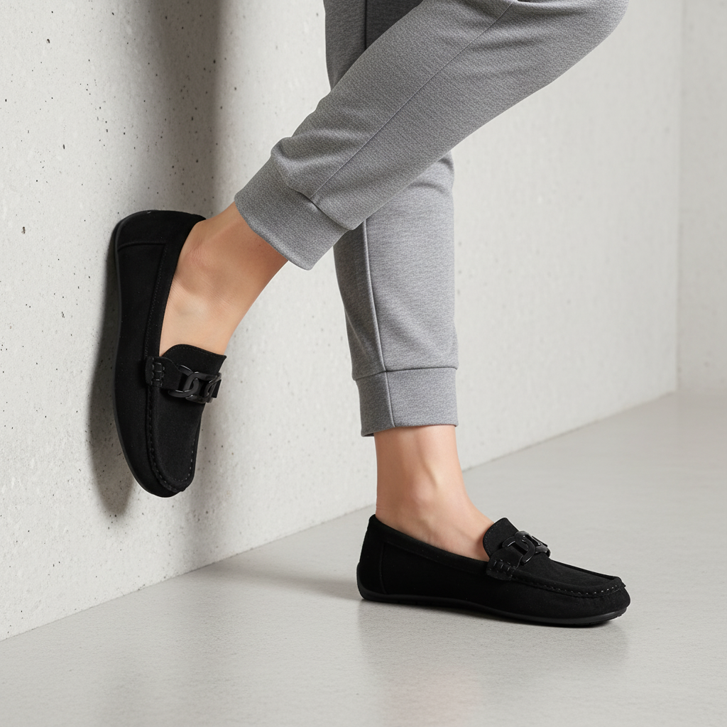 A5618-1 Černé elegantní dámské boty na každodenní nošení