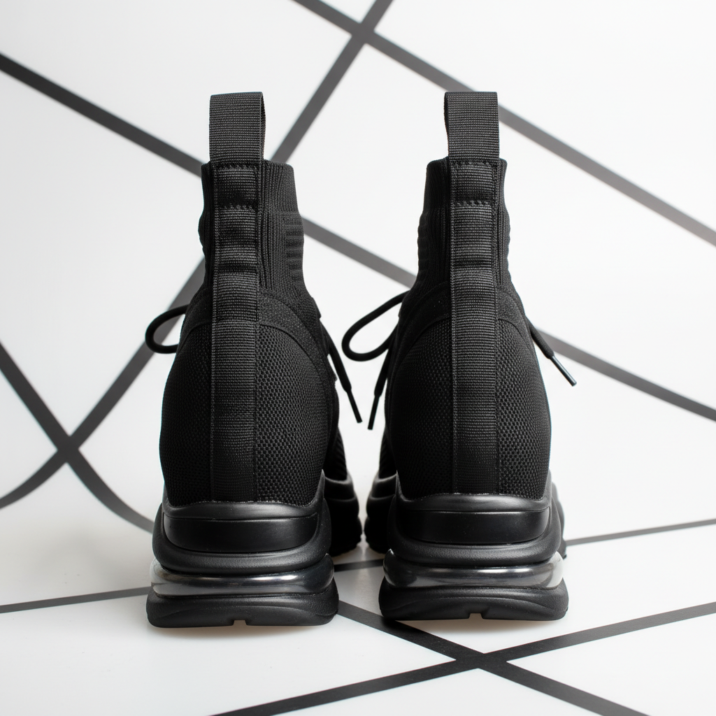 3702 Fekete női tornacipő