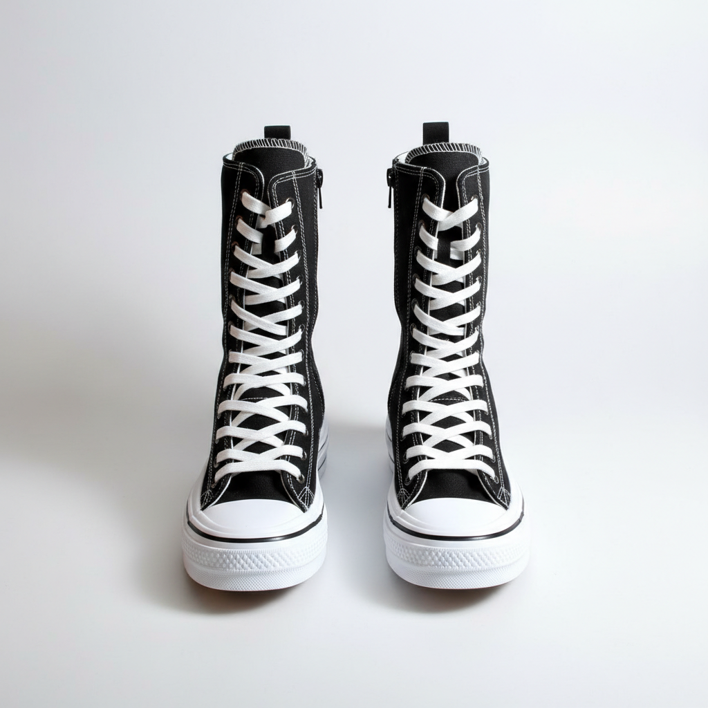 6610-7 Fekete női tornacipő