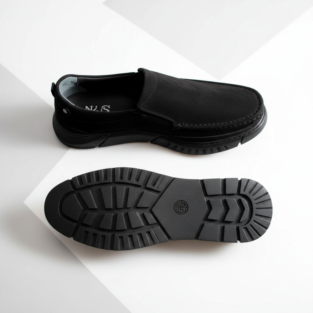 1001 Black Nabuck Men's Shoes