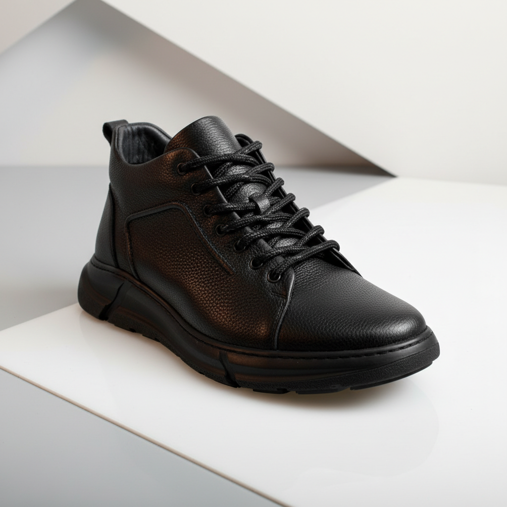 706002 Fekete férfi cipő