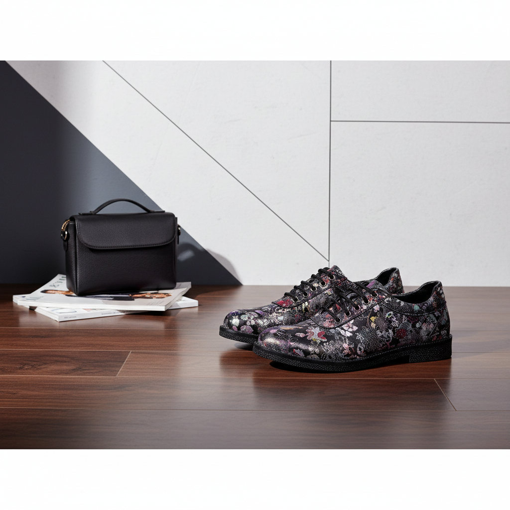 033 Black – Premium Women’s Genuine Leather Everyday Shoes