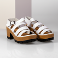 A3468-1 White – Women’s Strappy Platform Comfort Sandals