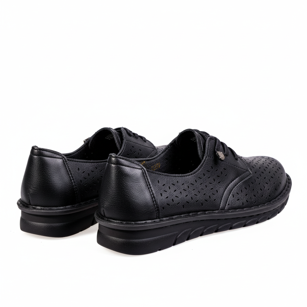 K280-1 Černá – Lehká textilní obuv pro ženy na každodenní nošení