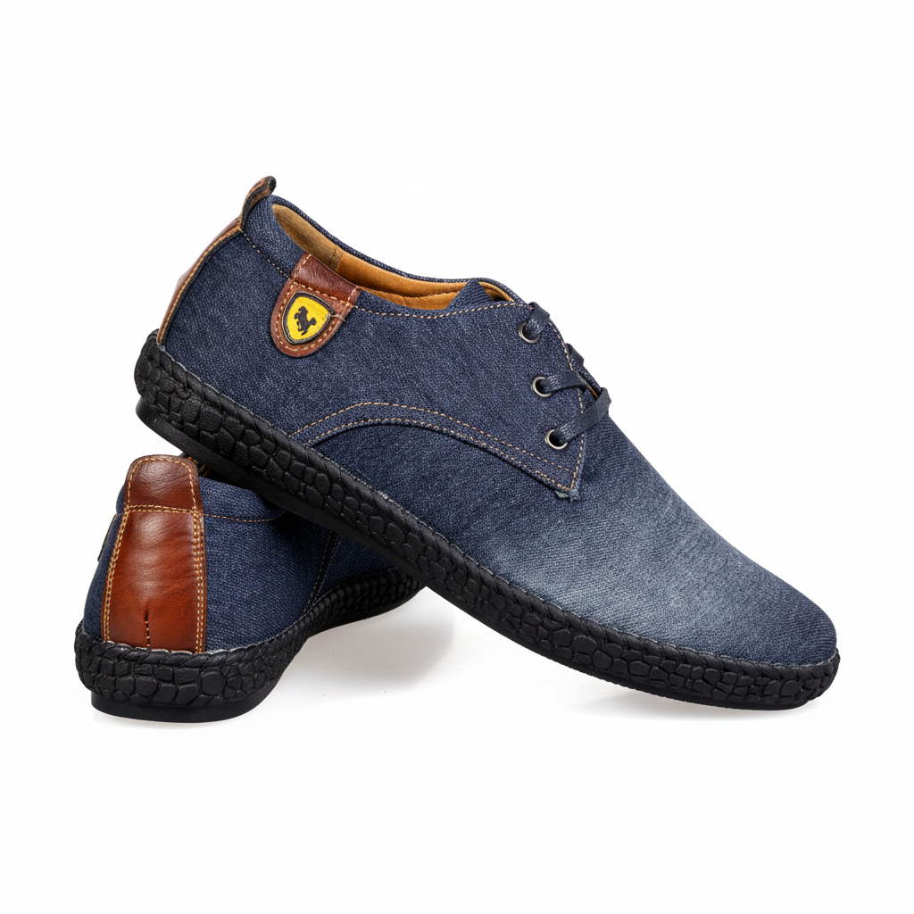 S577 Blue – Men’s Lightweight Textile Everyday Shoes