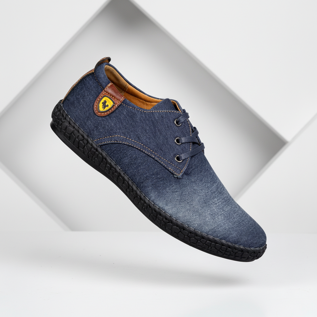 S577 Blue – Men’s Lightweight Textile Everyday Shoes
