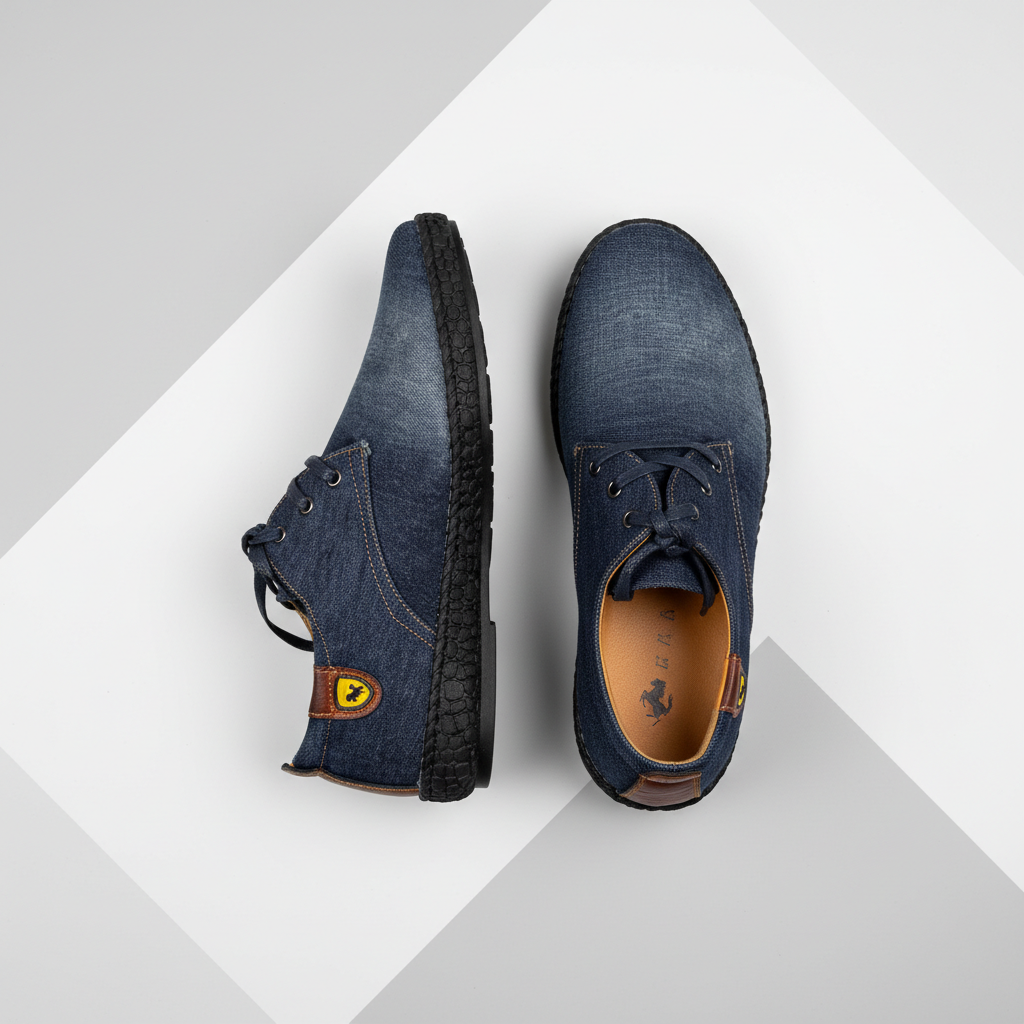 S577 Blue – Men’s Lightweight Textile Everyday Shoes