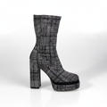 SL2099 Black – Women’s Geometric Patterned Platform Boots