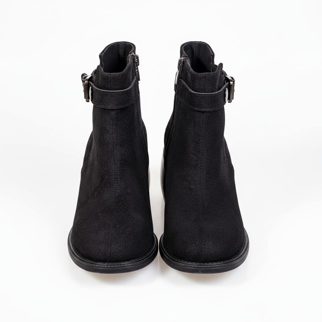 SL1776 Black Nabuk – Women’s Suede-Effect Ankle Boots