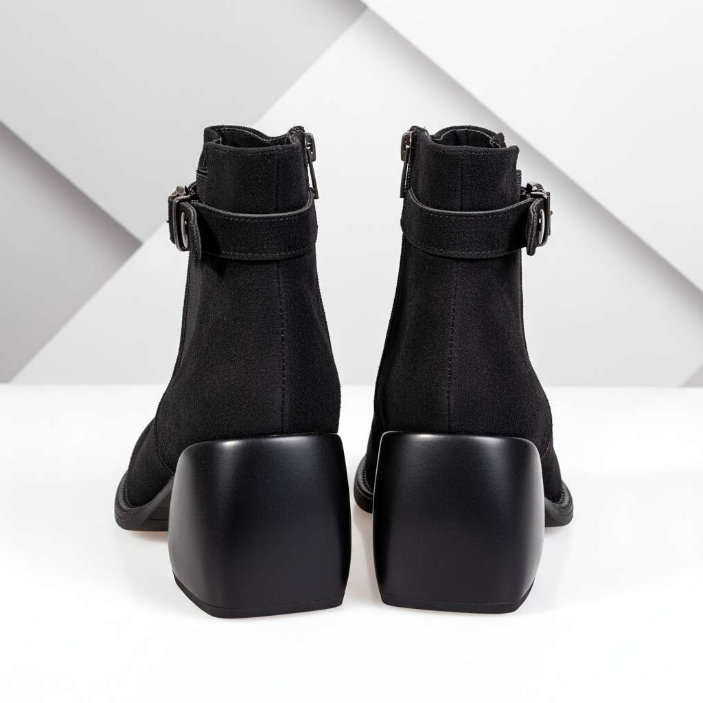 SL1776 Black Nabuk – Women’s Suede-Effect Ankle Boots