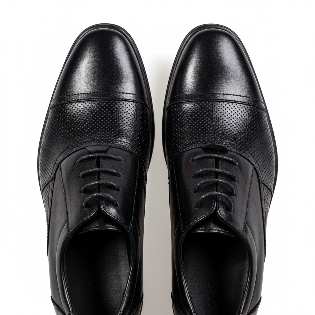 H031-1 Black – Premium Men’s Genuine Leather Formal Shoes