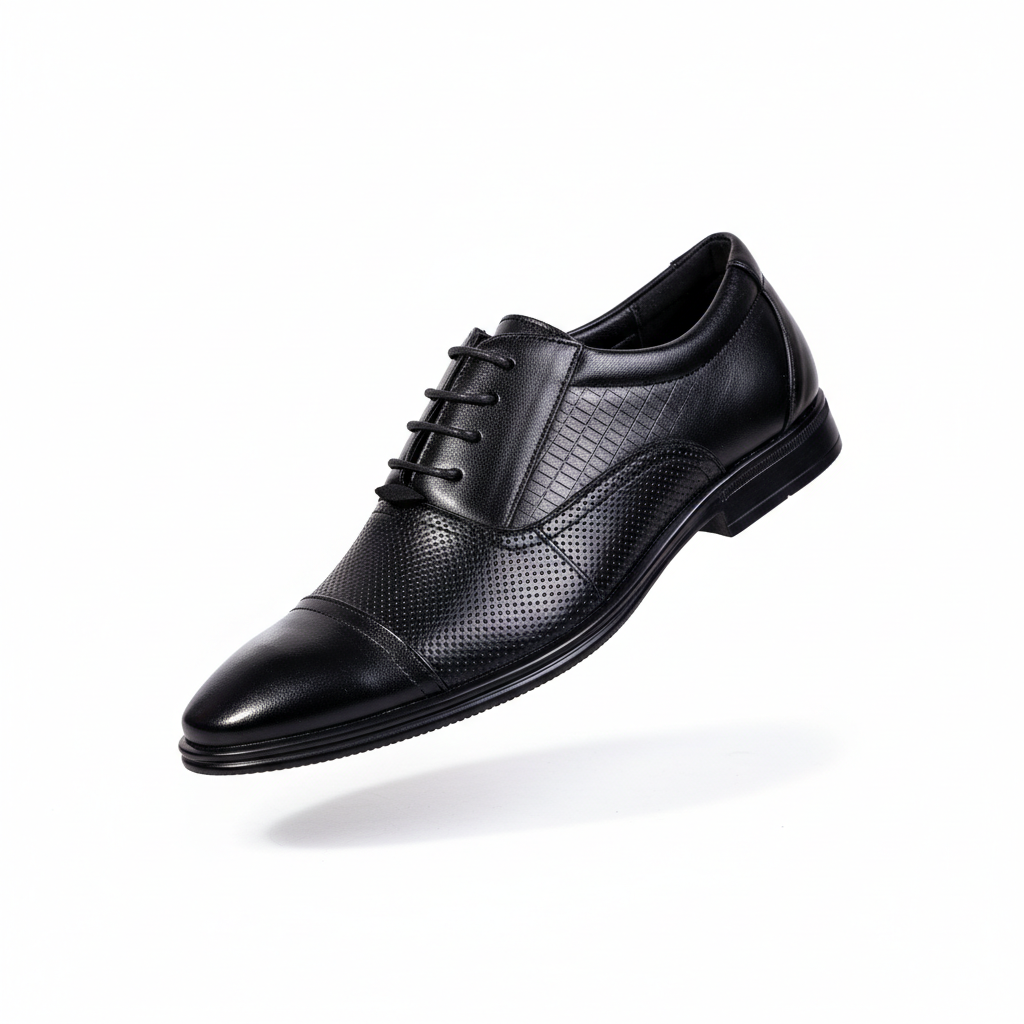H031-1 Black – Premium Men’s Genuine Leather Formal Shoes