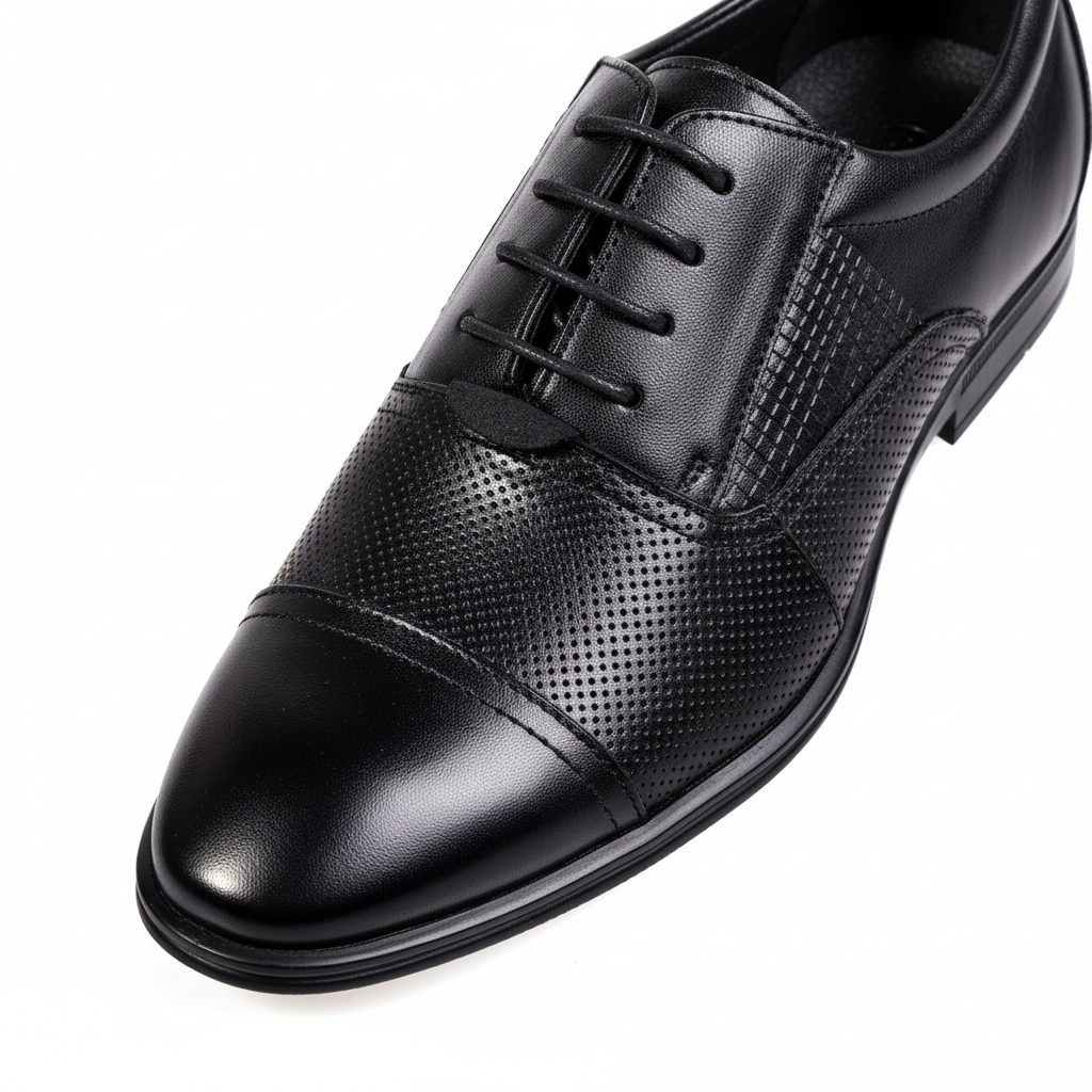 H031-1 Black – Premium Men’s Genuine Leather Formal Shoes