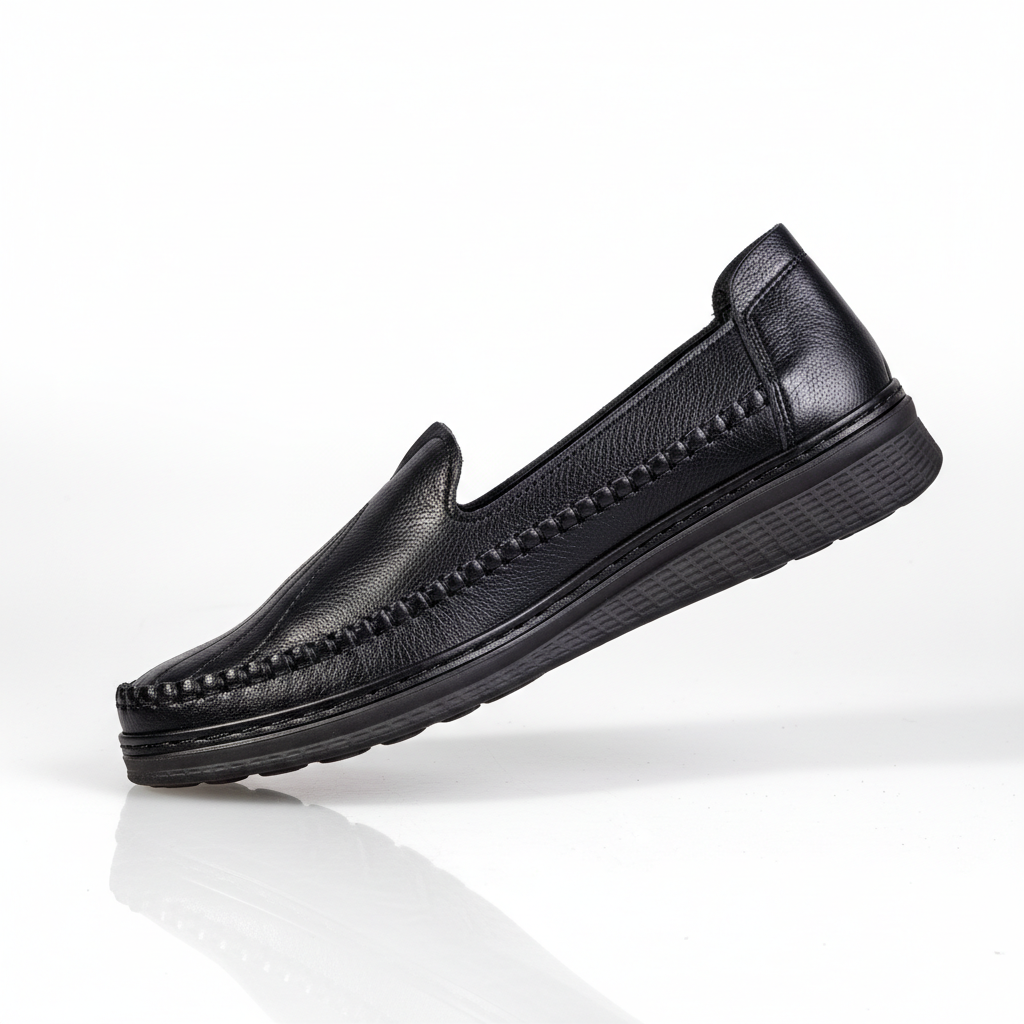 K350-1 Black – Stylish Women’s Lightweight Textile Everyday Shoes