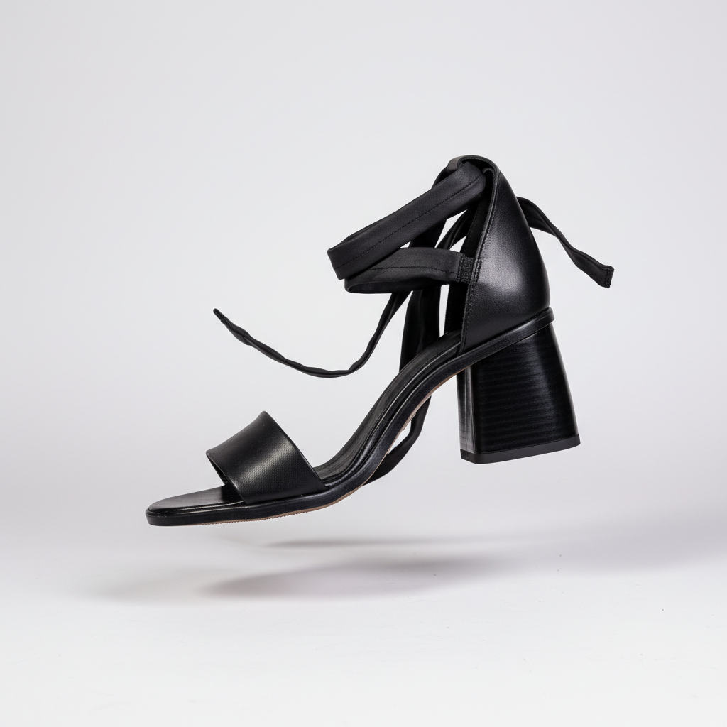 GDS18-026 – Women’s Genuine Leather Lace-Up Heeled Sandals