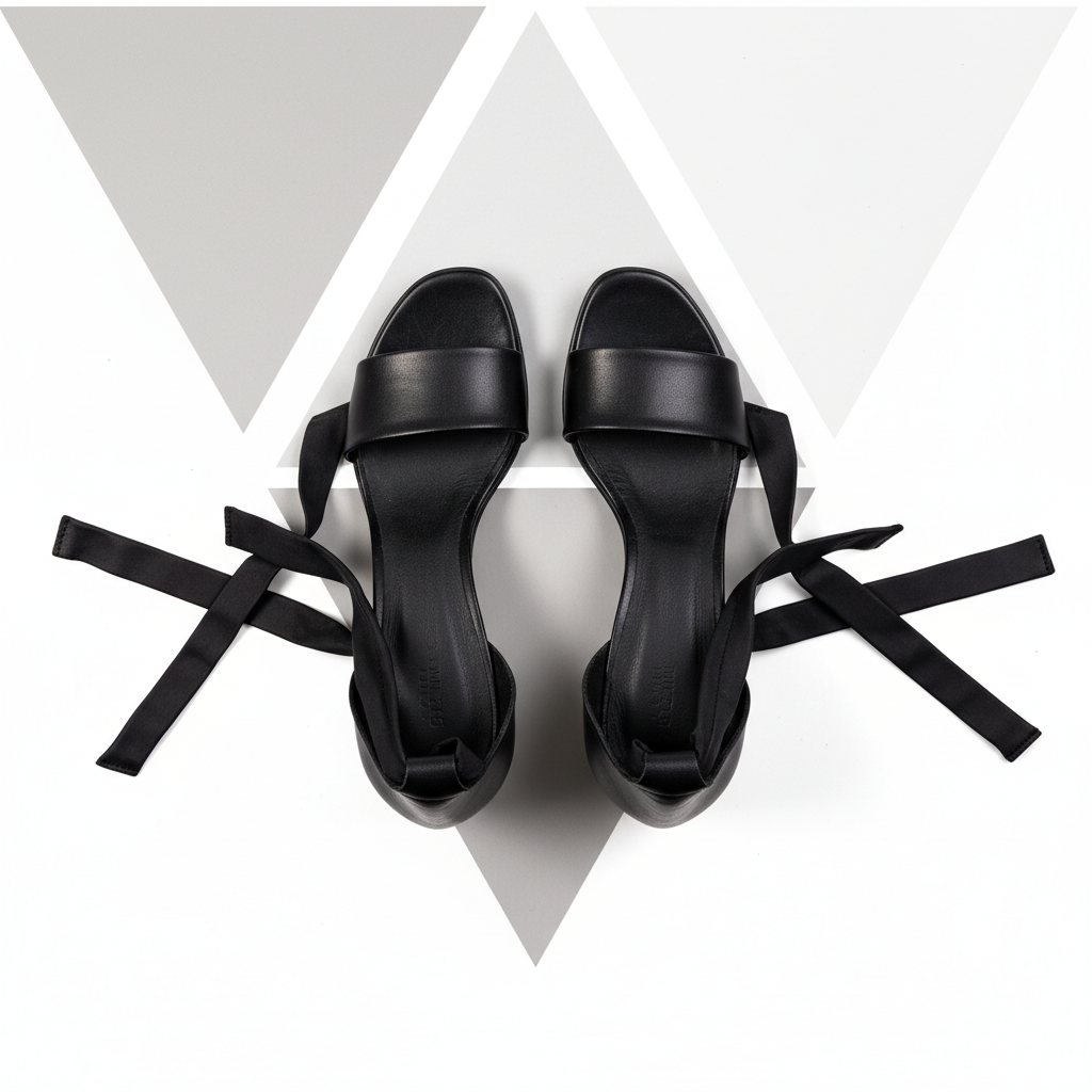 GDS18-026 – Women’s Genuine Leather Lace-Up Heeled Sandals