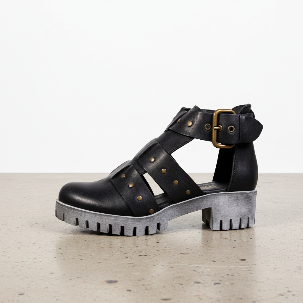 Rita – 6062 Black – Women’s Artisan Strappy Platform Sandals