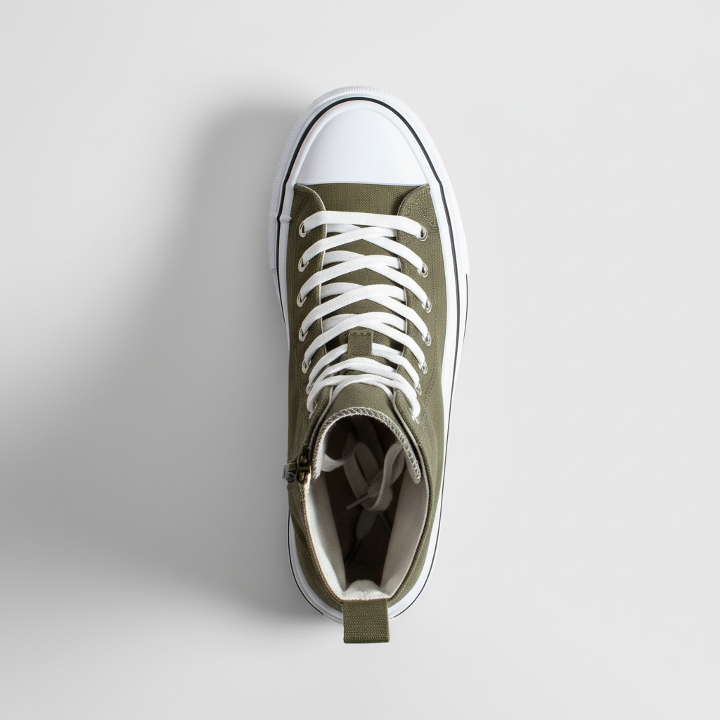 6610-9 Verde armată – Adidași casual eleganți pentru femei