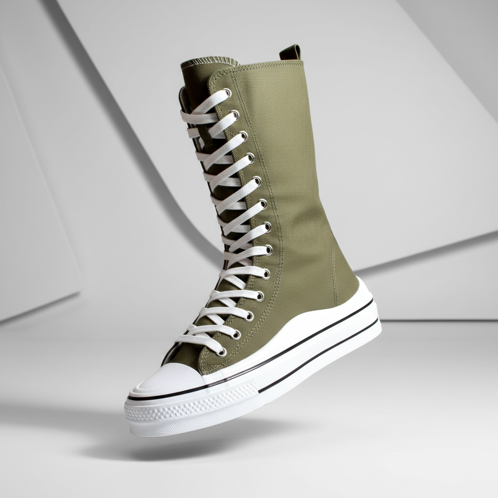 6610-9 Army Green – Stílusos női szabadidőcipő