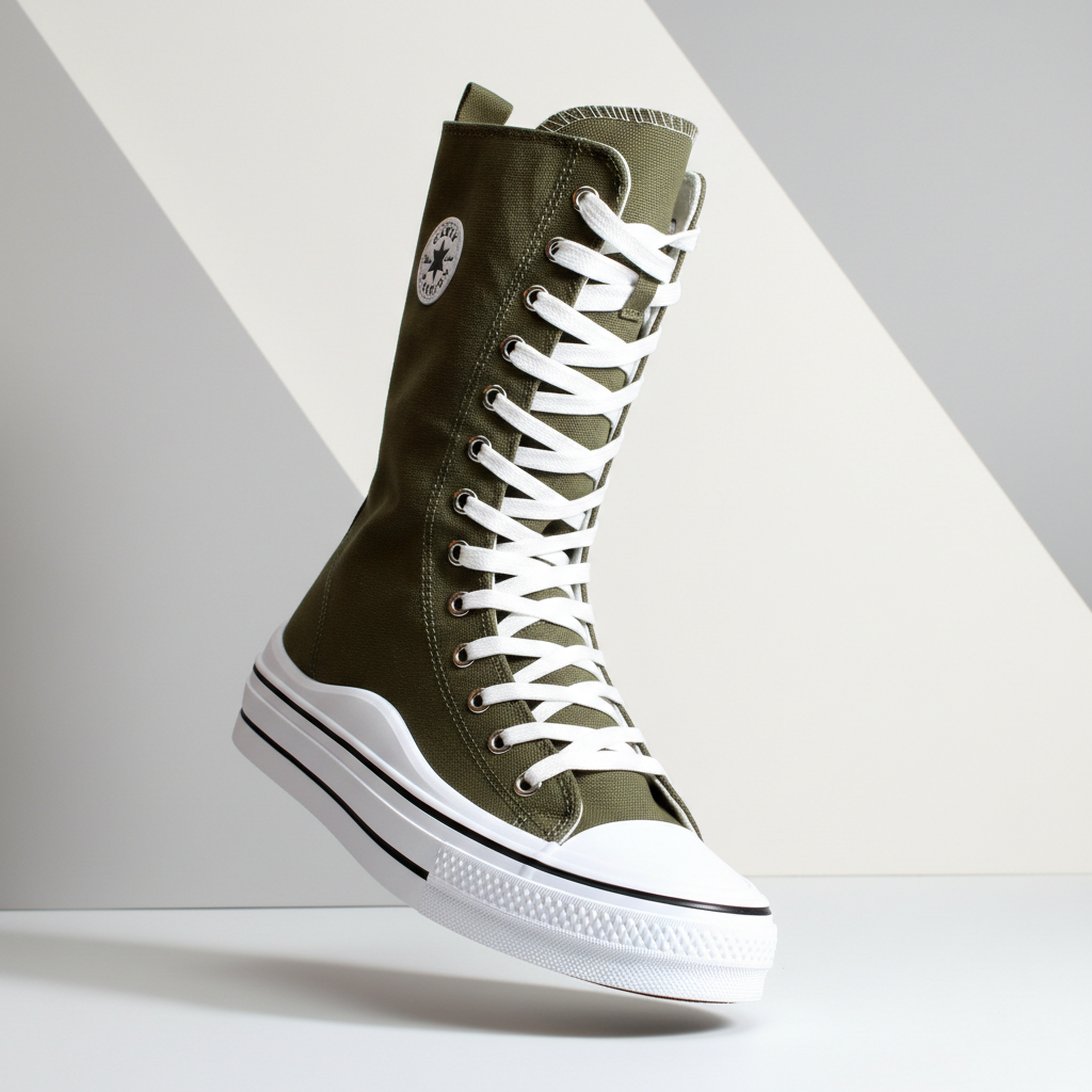 6610-9 Army Green – Stílusos női szabadidőcipő