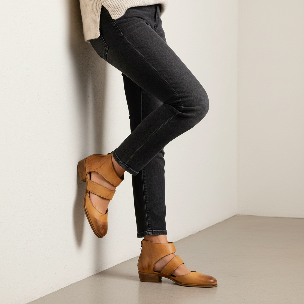 ATLANTA – Sandale pentru femei din piele naturală, cu decupaje