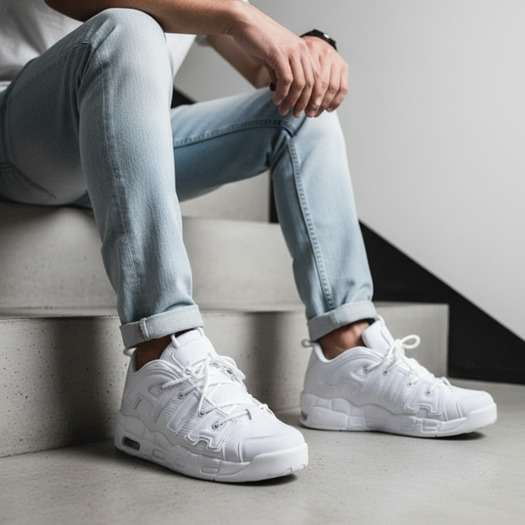 Pánské klasické nízké tenisky 891-2M – bílé