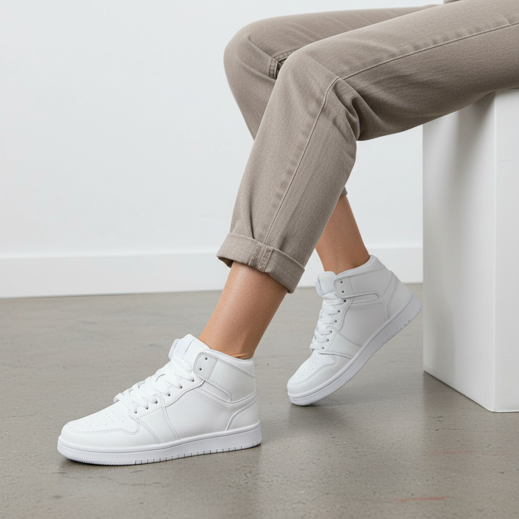 4090-2 White Women's Sneakers