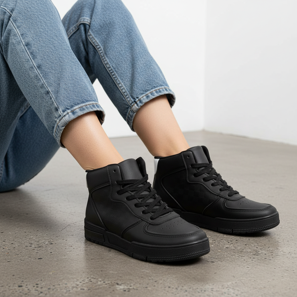 A-066 Fekete női tornacipő