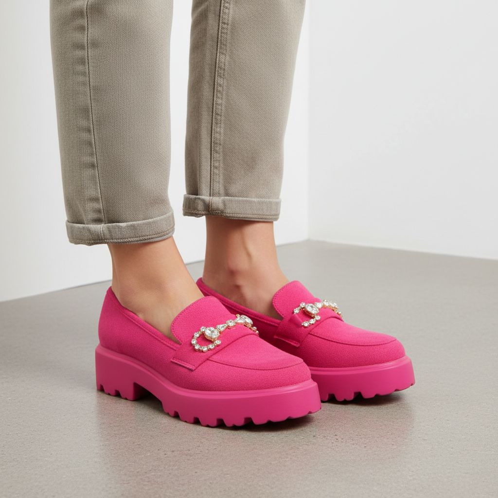 A5617-2 Fuchsiové dámské volnočasové boty