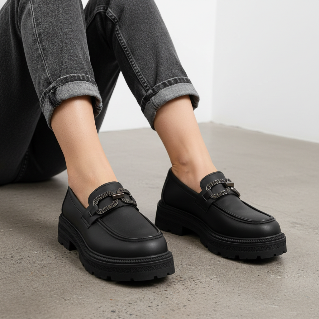 JK-970 Černé dámské volnočasové boty