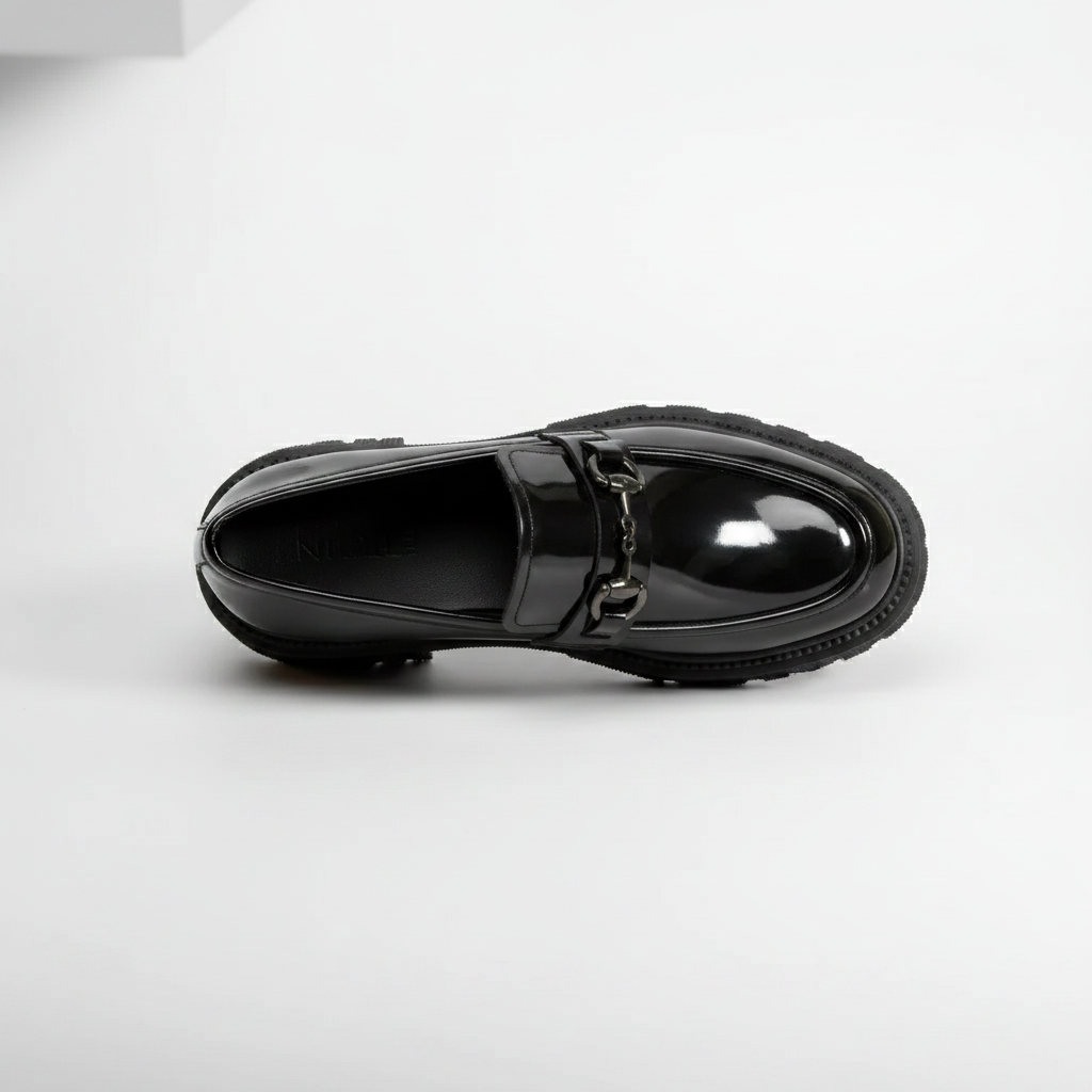 JK968 – Pantofi eleganți din piele naturală pentru femei, de culoare neagră