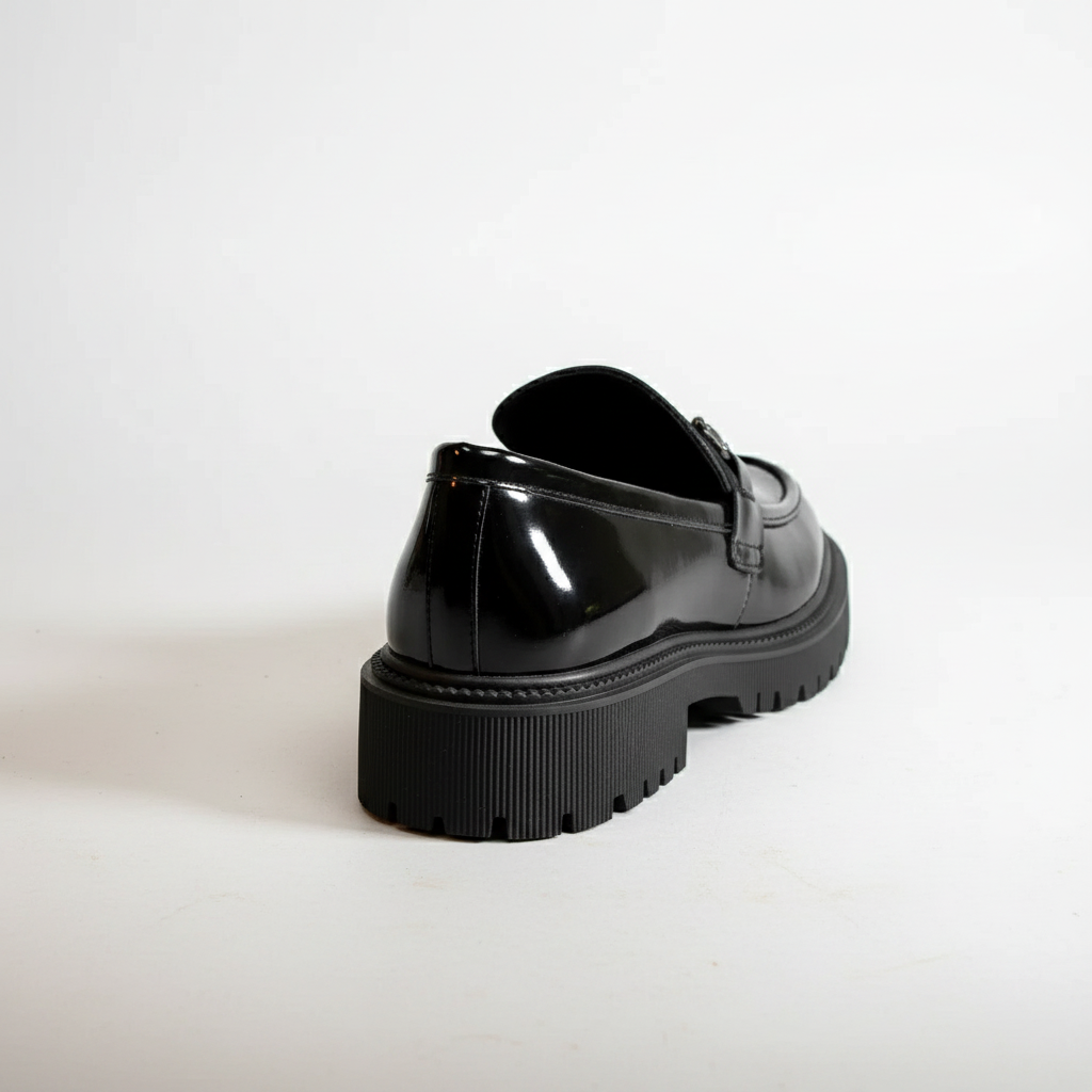 JK968 Černé elegantní dámské boty z pravé kůže