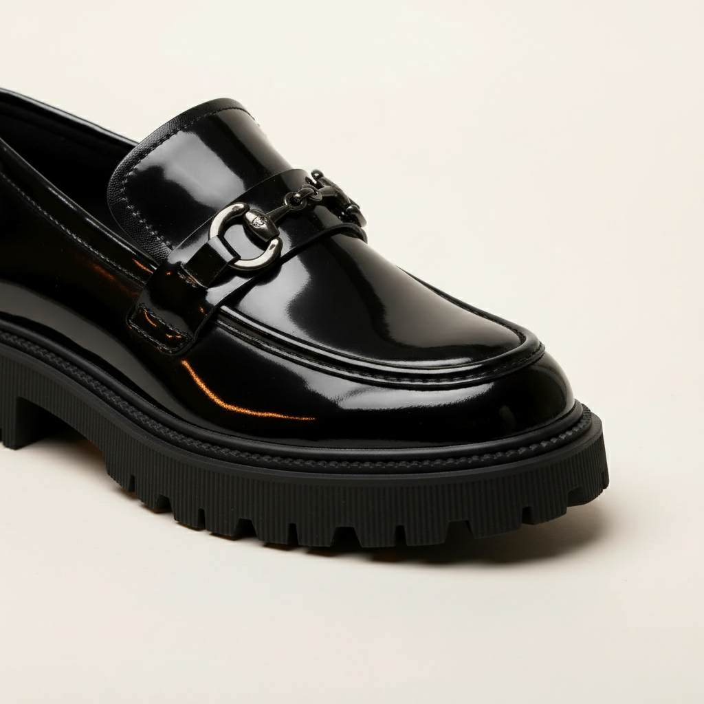 JK968 Černé elegantní dámské boty z pravé kůže