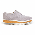 513-2117 Women's Laser-Cut Genuine Leather Platform Sneakers